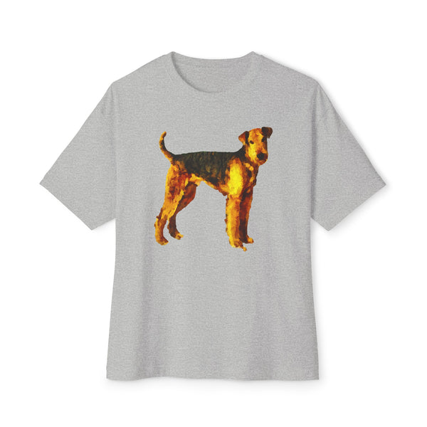 Airedale Terrier Unisex Oversized Ringspun Cotton Boxy T-Shirt