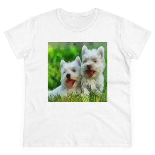 Charming West Highland Terrier Women's Midweight Cotton Tee