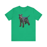 Kerry Blue Terrier Artistic Painting Unisex Jersey Short Sleeve Tee