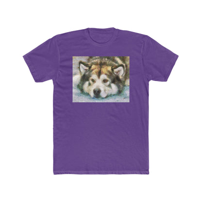 Malamute "Eyak" --  Men's Fitted Cotton Crew Tee
