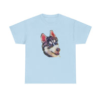 Siberian Husky 'Iditarod' Unisex Heavy Cotton Tee