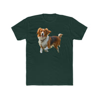 Nederlandse Kooikerhondje  Men's Fitted Cotton Crew Tee