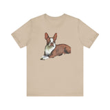 Boston Terrier - Brown & White  Unisex Jersey Short Sleeve Tee