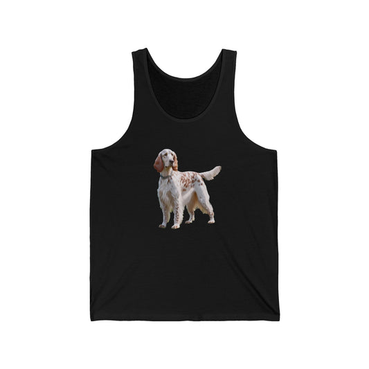 English Setter #4 - Unisex Cotton Jersey Tank