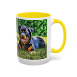 Rottweiler - Lina Accent Coffee Mug (11, 15oz)