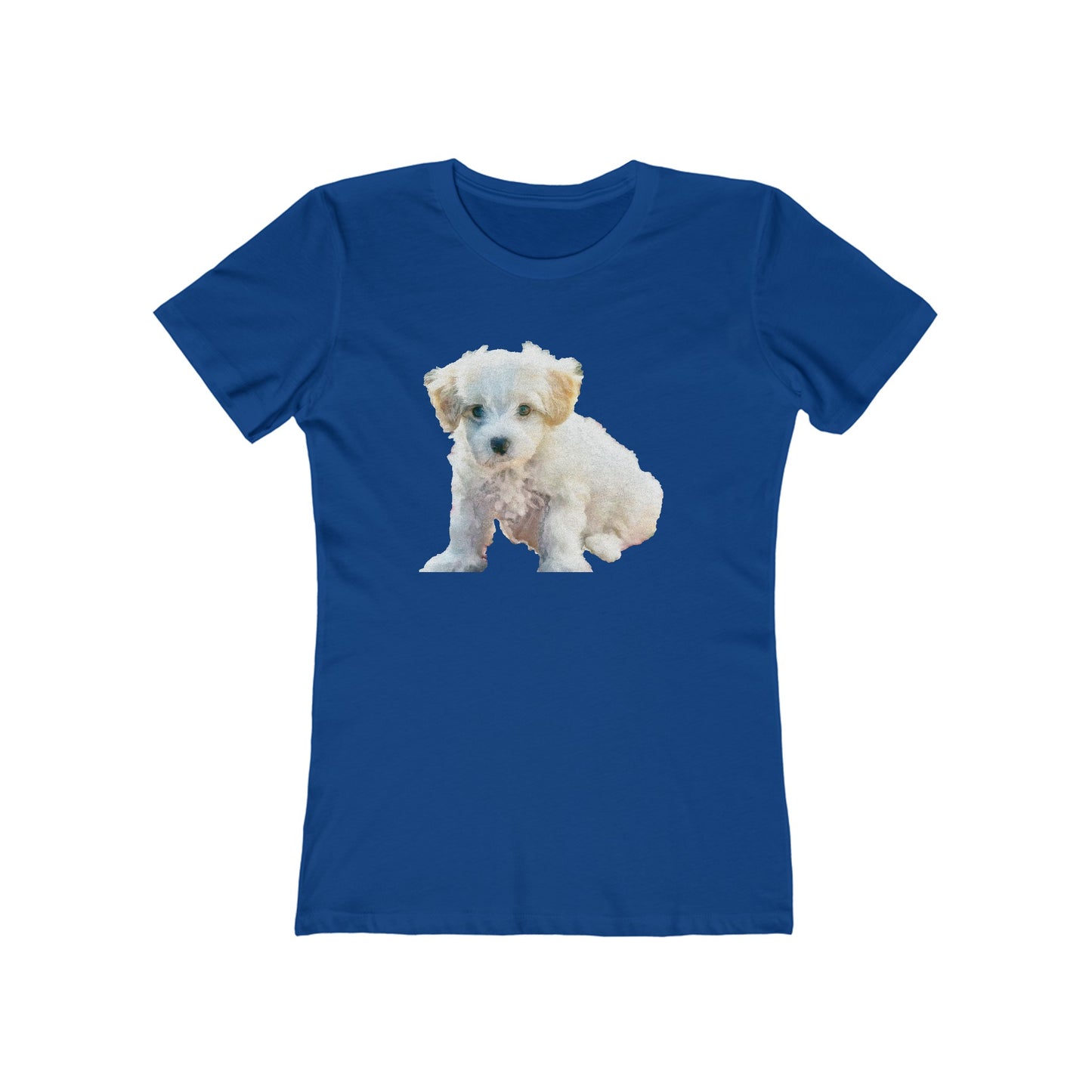 Elegant Bichon Frise Women's Slim Fit Ringspun Cotton T-Shirt