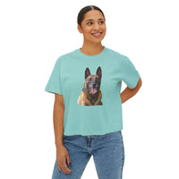 Belgian Malinois Women's Oversized Boxy Tee - Embrace Your Style