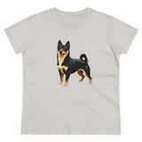 Black & Tan Shiba Inu  --  Women's Midweight Cotton Tee