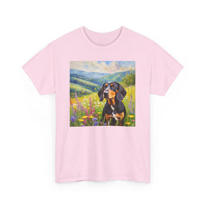 Black & Tan Coonhound Unisex Heavy Cotton Tee