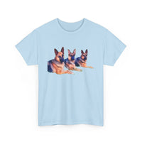 German Shepherd Trio Unisex Heavy Cotton Tee