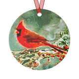 Winter Cardinal - Metal Ornaments