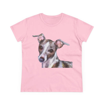 Italian Greyhound 'Lilly' Women's Midweight Cotton Tee