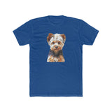 Yorkshire Terrier (Yorkie) 'Lupis' - Men's Fitted Cotton Crew Tee