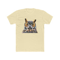 Great Horned Owl 'Hooty' Men's Fitted Cotton Crew Tee