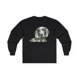 Weimaraner 'Greyson' Unisex Cotton Long Sleeve Tee