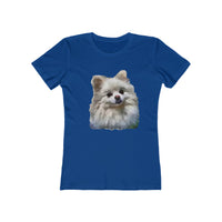 Pomeranian 'Snowball' -  Women's Slim Fit Ringspun Cotton T-Shirt