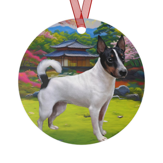 Japanese Terrier - Christmas Tree Metal Ornament