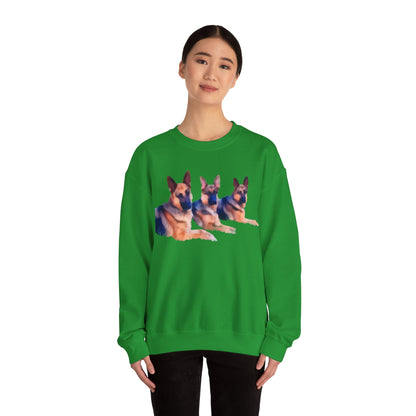 German Shepherd Trio Unisex 50/50 Crewneck Sweatshirt