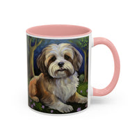 Lhasa Apso Accent Ceramic Coffee Mug - 2 Sizes