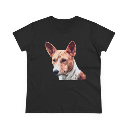Basenji Women's Midweight Cotton Tee - A Whisper of Comfort
