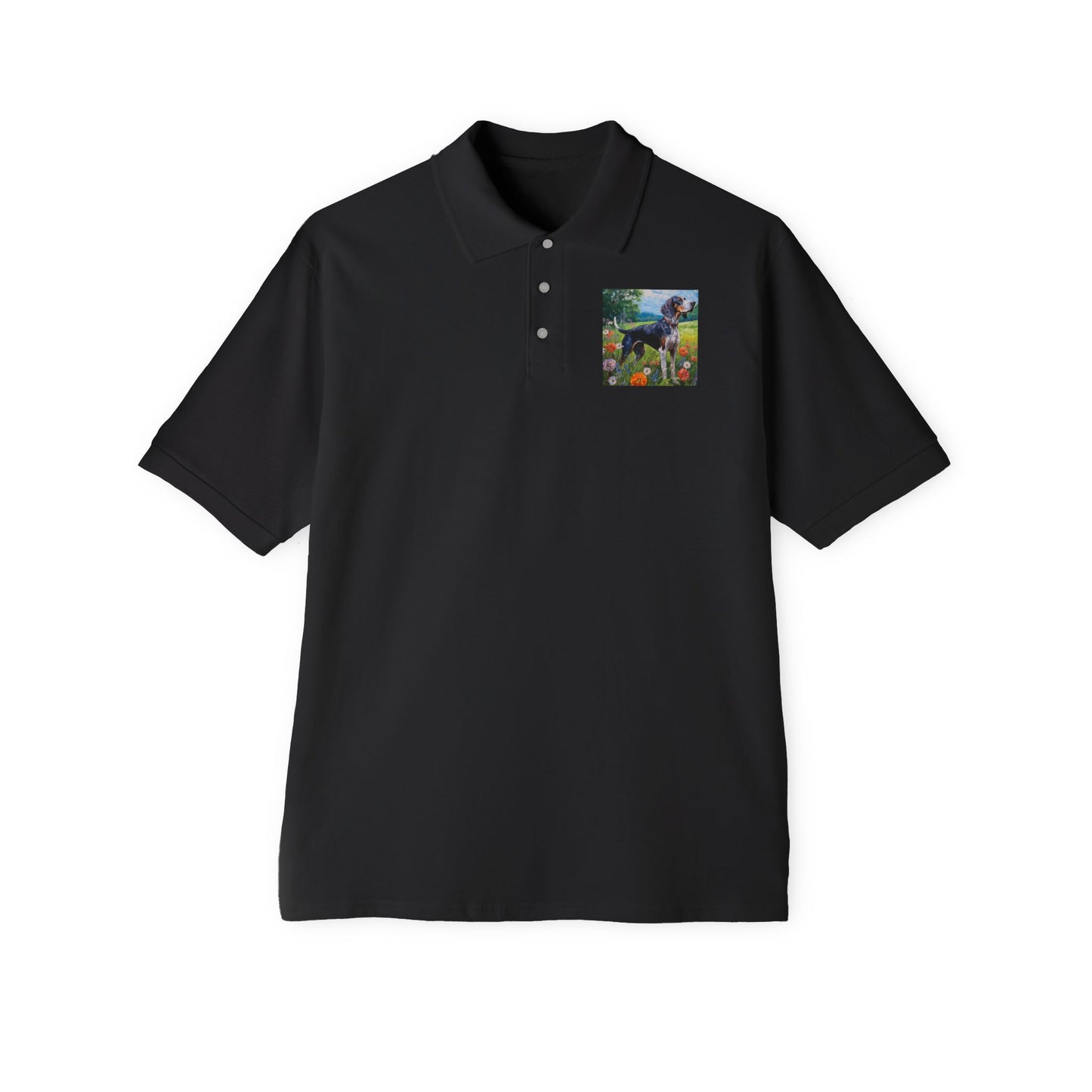 Bluetick Coonhound Men's Piqué Polo Shirt