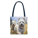 Cairn Terriers  -  Polyester Tote Bags  (AOP)