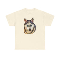 Siberian Husky 'Sacha' Unisex Heavy Cotton Tee