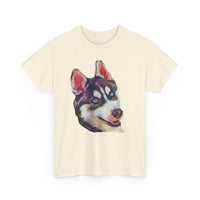 Siberian Husky 'Iditarod' Unisex Heavy Cotton Tee