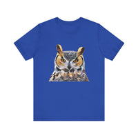 Great Horned Owl 'Hooty' - Unisex Jersey Short Sleeve Tee