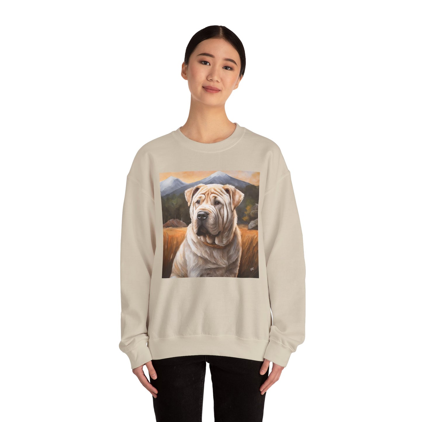 Chinese Shar-Pei Unisex 50/50 Crewneck Sweatshirt
