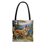 Shikoku - Japanese Hunting Dog - Polyester Tote Bag (AOP)