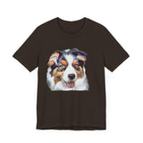 Australian Shepherd 'Blue Merle' Unisex Jersey Short Sleeve Tee