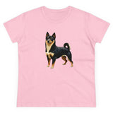 Black & Tan Shiba Inu  --  Women's Midweight Cotton Tee