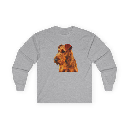 Irish Terrier 'Jocko' Unisex Cotton Long Sleeve Tee