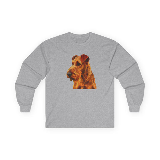 Irish Terrier 'Jocko' Unisex Cotton Long Sleeve Tee