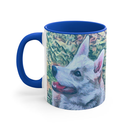 Norwegian Buhund Accent Coffee Mug, 11oz