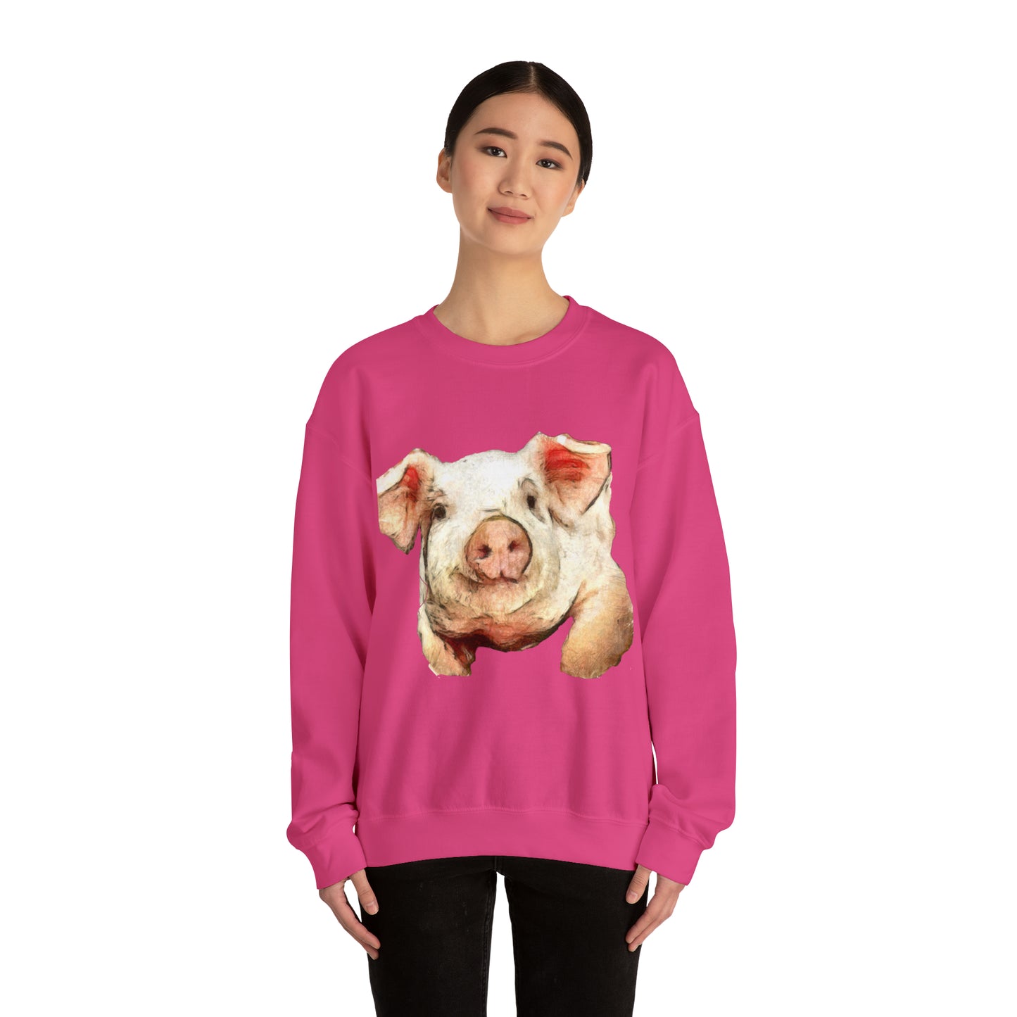 Pig 'Petunia' Unisex 50/50 Crewneck Sweatshirt