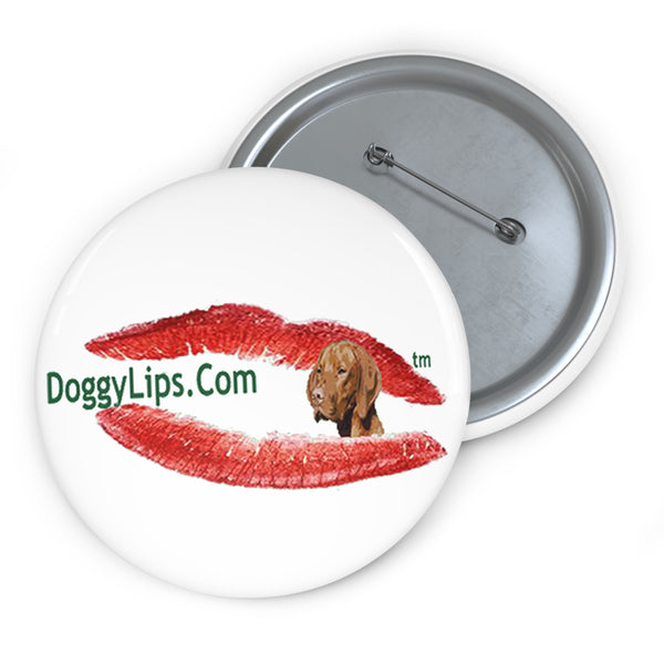 Doggylips Logo Metal Pinback Buttons