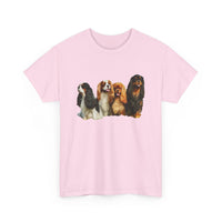 King Charles Spaniel 'Cavalier Club; Unisex Heavy Cotton Tee