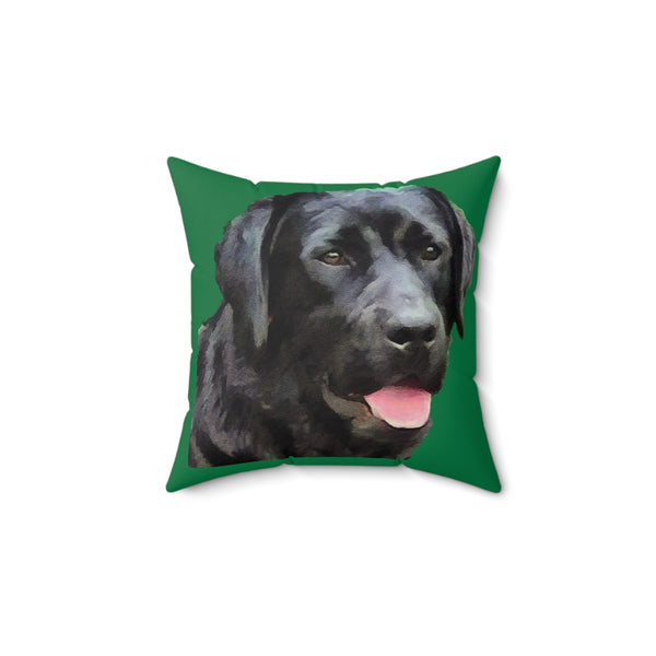 Labrador Retriever 'Rizzo'  -  Spun Polyester Throw Pillow