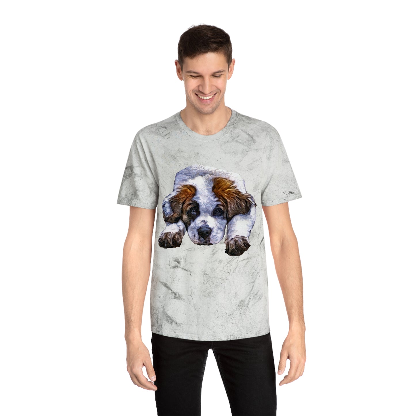Saint Bernard 'Sontuc' Unisex Cotton Color Blast T-Shirt