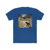 Night Cat Prowling - --  Men's Fitted Cotton Crew Tee