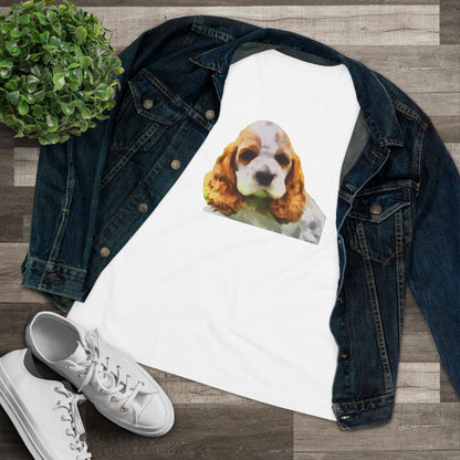 Cocker Spaniel 'Hogan' Women's Relaxed Fit Cotton Tee