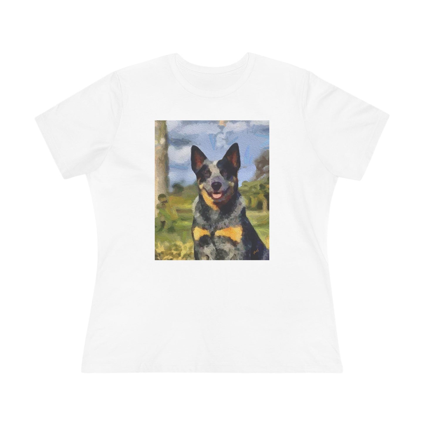 Blue Heeler - Australian Cattle Dog 'Bailey' Women's Relaxed Fit Cotton Tee
