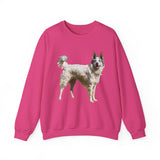 Chilly Day Charm: Pyrenean Shepherd Unisex 50/50 Crewneck Sweatshirt