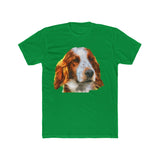 Irish Red & White Setter - Men's Fitted Cotton Crew Tee