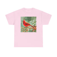 Winter Cardinal  -  Classic Heavy Cotton Tee