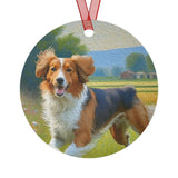 Nederlandse Kooikerhondje  - Christmas Tree Metal Ornaments