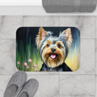 Yorkie #3 Bathroom Rug Mat