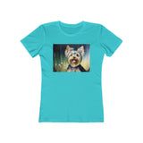 Yorkie #3 Women's Fitted Ringspun Cotton Tee